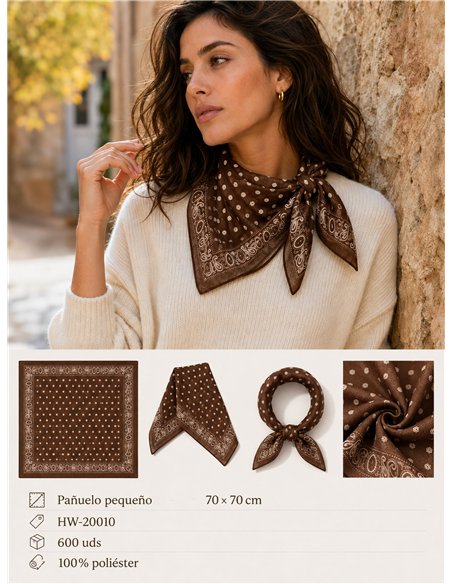 Pañuelo cuadrado mini paisley