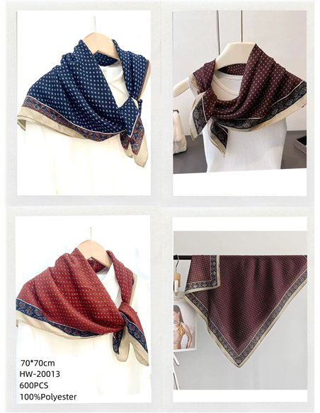 Pañuelo cuadrado mini rombos