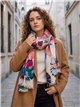 Fular estampado hojas tropicales