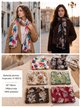Fular estampado hojas tropicales
