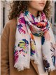 Fular estampado hojas tropicales