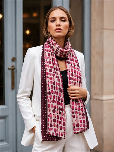 Schal mit abstraktem Polka-Dot-Muster