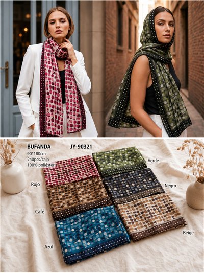Schal mit abstraktem Polka-Dot-Muster 2