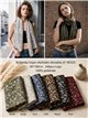 Lenço com estampa metálica de folhas de outono