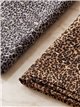 Lenço mini metálico com estampa de leopardo