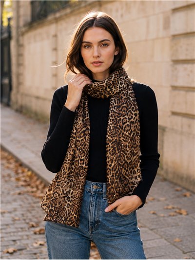 Metallic-Leopardenschal