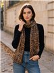 Lenço metálico com estampa de leopardo