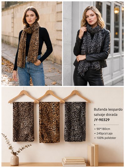 Metallic-Leopardenschal 2