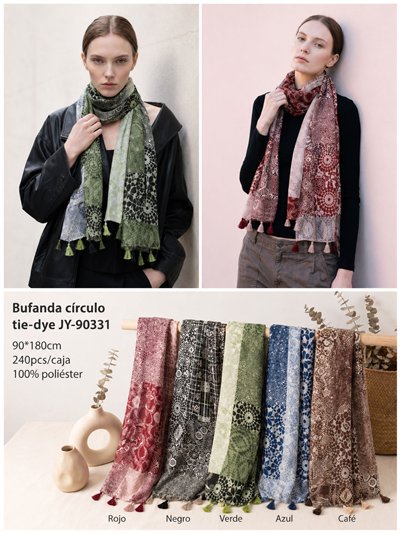 Patchwork-Schal mit Quasten 2