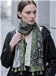 Fular patchwork con borlas