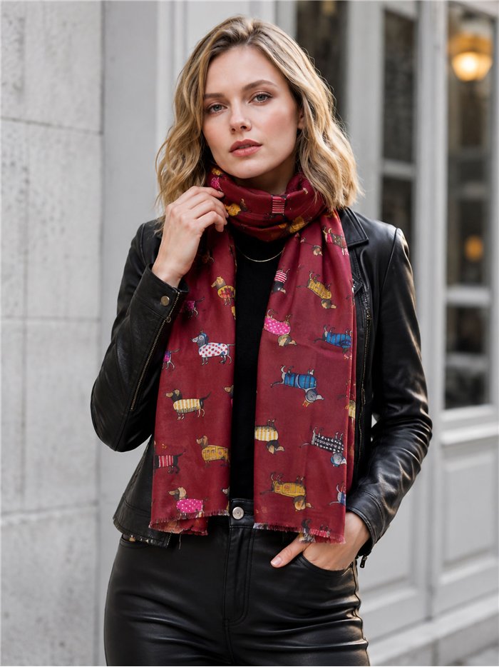 Fular estampado perros salchicha