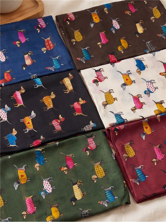 Fular estampado perros salchicha