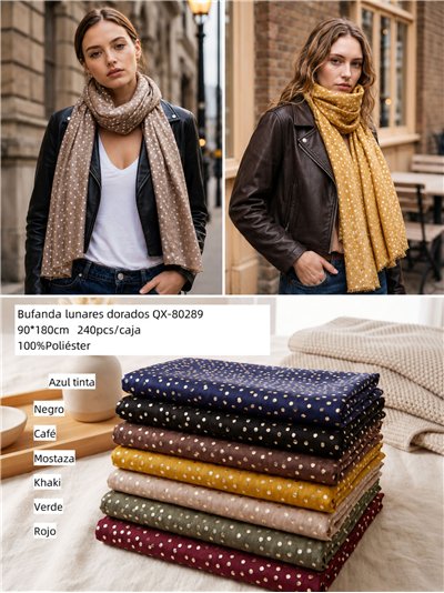 Metallic polka dot scarf 2