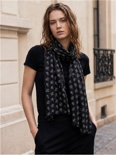 Fular estampado paisley mini