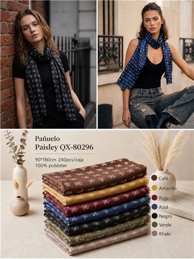 Fular estampado paisley mini 2