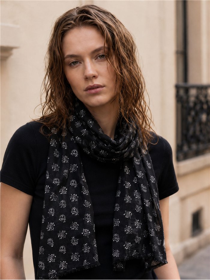 Fular estampado paisley mini