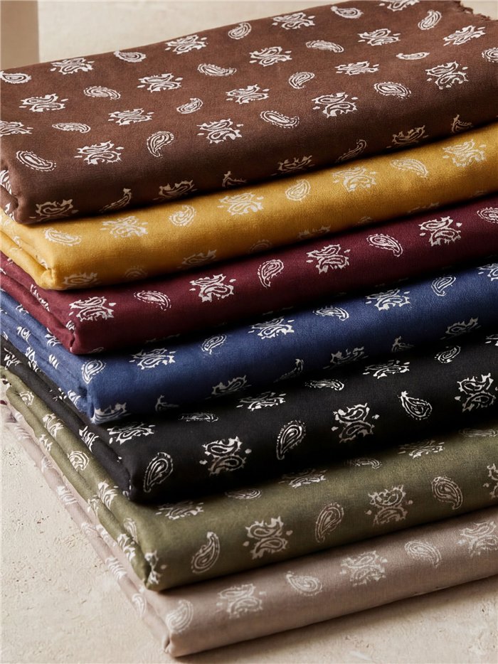 Fular estampado paisley mini
