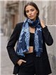 Fular estampado hojas naturales