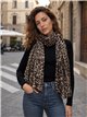 Fular animal print con brillo