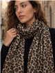 Fular animal print con brillo