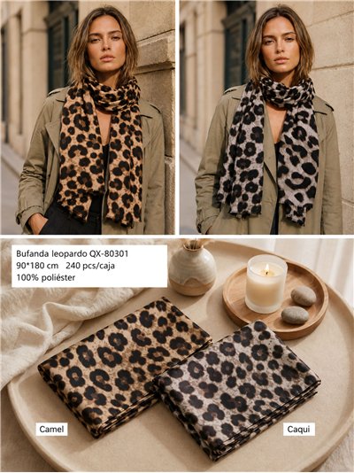 Fular leopardo suave 2