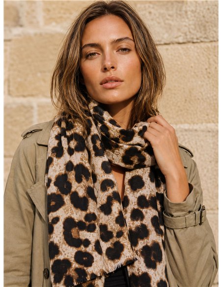 Fular leopardo suave