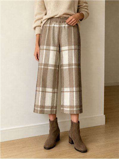 Culotte en maille à carreaux