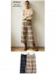 Pantaloni culotte a maglia a quadri