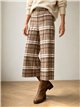 Pantaloni culotte a maglia a quadri
