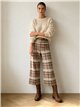 Pantaloni culotte a maglia a quadri