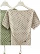 Polka dot boat-neck knit top