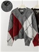 Jersey de rombos cuello pico
