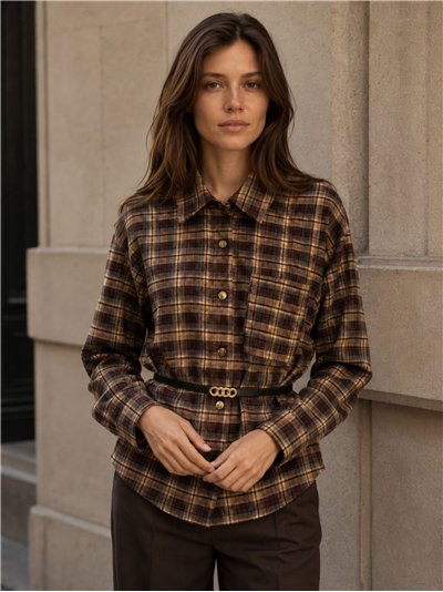 Camisa cuadros cinturón