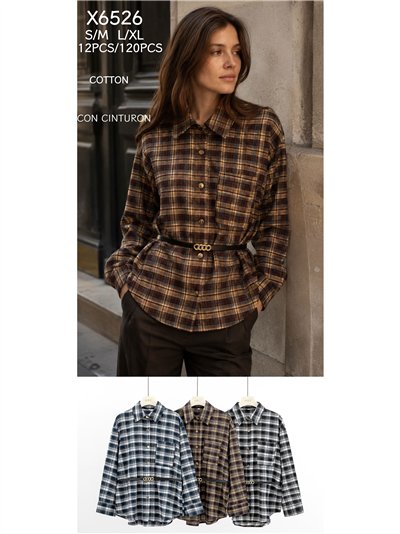 Camisa cuadros cinturón 2