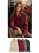 Camicia in velluto con ricami floreali