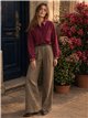 Camicia in velluto con ricami floreali