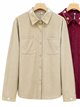 Camicia in velluto con ricami floreali
