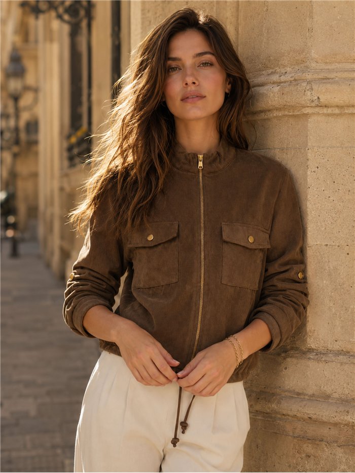 Samtjacke mit Taschen