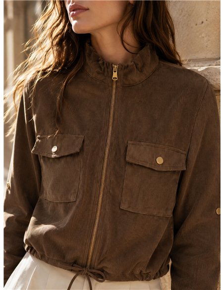 Samtjacke mit Taschen