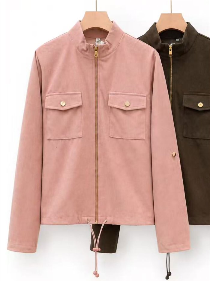 Samtjacke mit Taschen