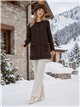 Cardigan con tasche in pelliccia