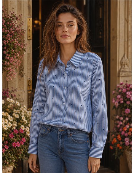 Camisa de rayas mini corazoncitos