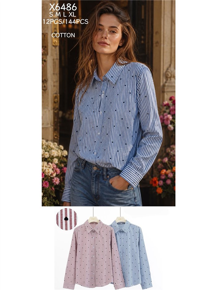 Camisa de rayas mini corazoncitos
