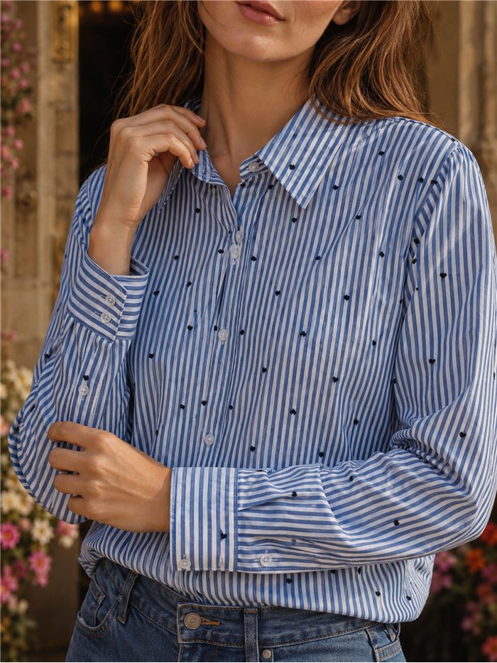 Camisa de rayas mini corazoncitos