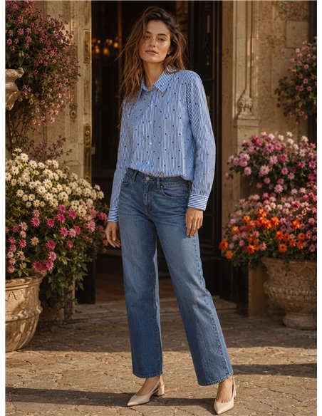 Camisa de rayas mini corazoncitos
