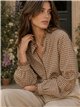 Blusa cuadros bordados