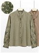 Blusa cuadros bordados