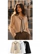 camicia con sciarpa a pois