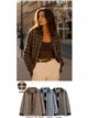 Conjunto camisa cuadros detalles efecto ante y top