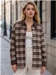 Camisa cuadros detalles efecto ante